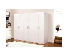 Armadio 6 Ante Battenti Bianco H202 Ar6 - bianco