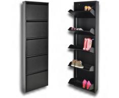 Scarpiera Slim Originale, 15 paia di scarpe, Col. Nero - Nero