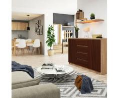 Abamihome - Mobile Ingresso Credenza Comò Cassettiera Mobile Tv 4 Cassetti 2 Ante 160x99x41