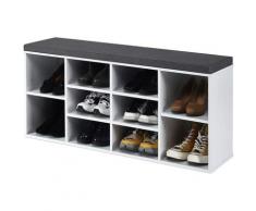 Armadio Scarpe Armadietto Scarpiera con 10 Scomparti, Panca Sedile per Ingresso Organizer