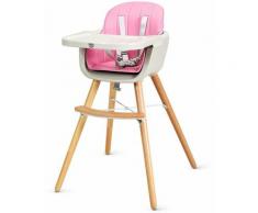 Costway - Seggiolone in Legno Altezza Regolabile, Comodo Seggiolone per Bambini, 84 x 60 x 52 cm,
