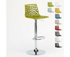 Sgabello Grand Soleil spider per bar cucina alto fisso girevole regolabile poggiapiedi | Verde 2