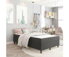 Letto a Molle Grigio in Tessuto 120x200 cm vidaXL - Grigio
