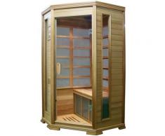 Vorich - Sauna Finlandese ad Infrarossi 2 posti 108x94 cm in Legno di Cedro Canadese H195 Princess