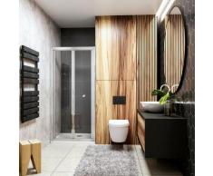 Porta Box Doccia Per Nicchia Apertura a Soffietto Scorrevole 100x185cm in Vetro 6mm Temperato