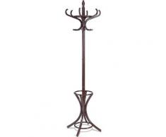 Appendiabiti da Terra in Legno, Appendiabiti Ingresso 184x51x51 cm (Marrone Rossiccio)