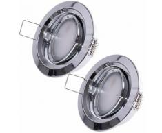 Set di 2 lampade da incasso a soffitto a LED ALU faretti per ambienti umidi faretti per soggiorno