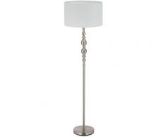 Relaxdays - Lampada da Terra, Piantana Salotto E27, Cavo, Paralume Stoffa Ø 43 cm, Design Vintage,