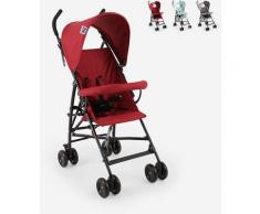 Passeggino per bambini pieghevole leggero 4 ruote 15 kg compatto Daiby | Colore: Rosso