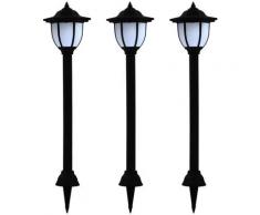 Lampade Solari da Esterni a LED ecologica Nero stile Antico vari pezzi modelli : 3 pz