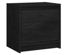 Altro - Comodino Nero 40x30,5x40 cm in Legno Massello di Pino