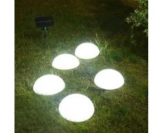 Lampade a spina a LED, applique da parete a sfera per esterni, luce bianca solare