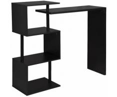 Tavolo Alto Moderno da Cucina con Scaffale Girevole a 4 Mensole Vari Colori colore: Nero