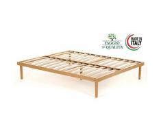 Rete Piazza e mezza completamente in legno di faggio prima scelta misura 120x200 con doghe in