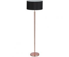 Lampada da Terra, Piantana Salotto E27, Cavo, Paralume Stoffa Ø 45 cm, Design Vintage, 156 cm,