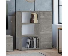 Dmora - Credenza a 1 anta e 2 ripiani, Buffet moderno, Madia da soggiorno, Libreria con scaffali,