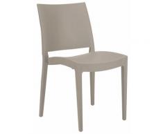 Grand Soleil - Sedia in polipropilene per cucina bar e ristorante Trieste | Beige
