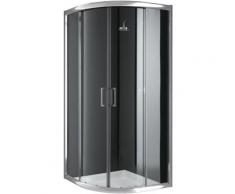 Box doccia semicircolare scorrevole vetro trasparente h 198 mod. Alabama 90x90 cm
