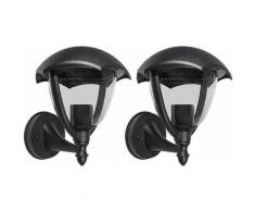 Set di 2 applique da parete facciate casa porta illuminazione lanterna ALU lampade da esterno