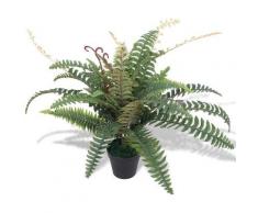 Felce Pianta Artificiale con Vaso 60 cm Verde