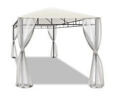 Frankystar - Beusi - gazebo da giardino 3x2 mt in ferro con telo di copertura in poliestere e 4