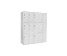 Armadietto metallico ufficio CR-1275J, armadio spogliatoio in metallo con serratura. Armadi