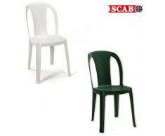 Sedia da Esterno Senza Braccioli Giardino Resina Impilabile Leggera Tiuana Scab - Set: 6 Sedie