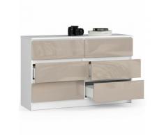 Abamihome - Mobile Ingresso Comò Cassettiera Moderna Credenza 6 Cassetti 120 x 77 x 40 - Colore: