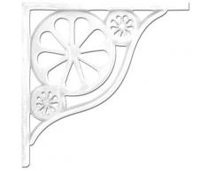 Staffa per scaffalature | Stile decorativo | In alluminio | Finitura bianca opaca | Misure