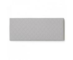 Italia, Testata in ecopelle a muro, Made in Italy, adatta a letto Matrimoniale, cm 170x60, Bianco