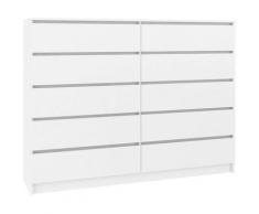 CUPIDO | Cassettiera moderna per camera da letto soggiorno scrivania 10 cassetti | 160x121x40 cm |