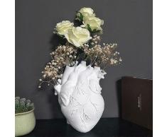 Vaso anatomico a forma di cuore Vaso di fiori in resina Ornamento Decorazioni per la casa
