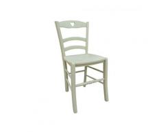 Sedia classica in legno, per sala da pranzo, cucina o salotto, Made in Italy, cm 45x47h88, Seduta h