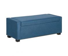 Panca Fondoletto con Vano Contenitore in Tessuto, 120x50x44cm - Blu - Homcom