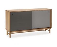 Vs Venta-stock - Credenza Magnus 2 Porte, Realizzato in Pino Massiccio, 140 cm (Larghezza) 40 cm