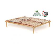 Rete Matrimoniale modello Dynamic misura 160x195 in legno di faggio con doghe ammortizzate e