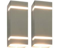 Lampade da Parete da Esterno Set 2 pz 35 W Argento varie dimensioni modelli : argento 75 x 95 x 238