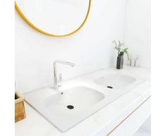 Lavabo Doppio da Incasso 1205x460x145 mm in smc Bianco