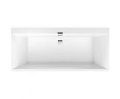 Villeroy&boch - Squaro Edge 12 - Vasca da bagno 1800x800x450 mm, Quaryl, bianco UBQ180SQE2DV-01