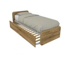 Mobilfino Camerette - 964R - Letto cameretta 80x190 singolo con secondo letto estraibile e testate