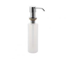 Dispenser sapone da incasso Gedy da 340 ml in ottone e resine per top lavabo