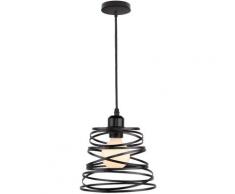 Wottes - Lampadario Industriale Moderno E27 Decorazione Soggiorno Metallo Camera da Letto Interna