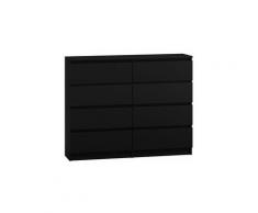 MILANO - Cassettiera da camera 8 cassetti - 40x120x97cm - Stile moderno - Mobile contenitore