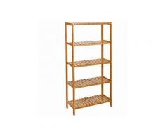 Songmics - 5 Ripiani Doccia Scaffale Scarpiera Mensola Angolo Portasapone 130 x 60 x 26cm BCB35Y