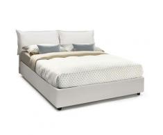 Letto contenitore Matrimoniale Veronica, Made in Italy, Letto con rivestimento in ecopelle,