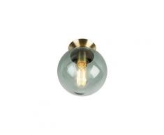 Lampada da soffitto pallon - Art déco - Vetro,Acciaio - Verde/Oro/Ottone - Sfera Max. 1 x Watt