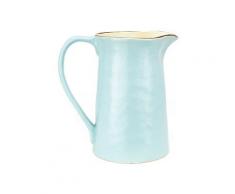 Novità Home - Caraffa Mediterraneo in gres porcellanato cm.12x19x19h.; più colori - Colore: Azzurro