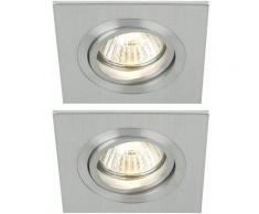 Set di 2 faretti da soffitto, soggiorno, bagno, lampade da incasso, luci in alluminio, faretti,