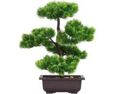 Albero bonsai artificiale Pianta finta Decorazione in vaso Piante da appartamento artificiali