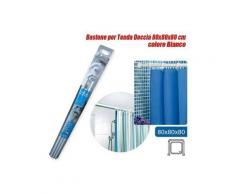 Telaio Tenda Tende Bastone Asta Doccia E Vasca Da Bagno Colore Bianco 80X80X80Cm